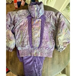 Vintage Kaelin Ski Suit Purple Jacket & Pants 80s 90s Retro Snow Size 54